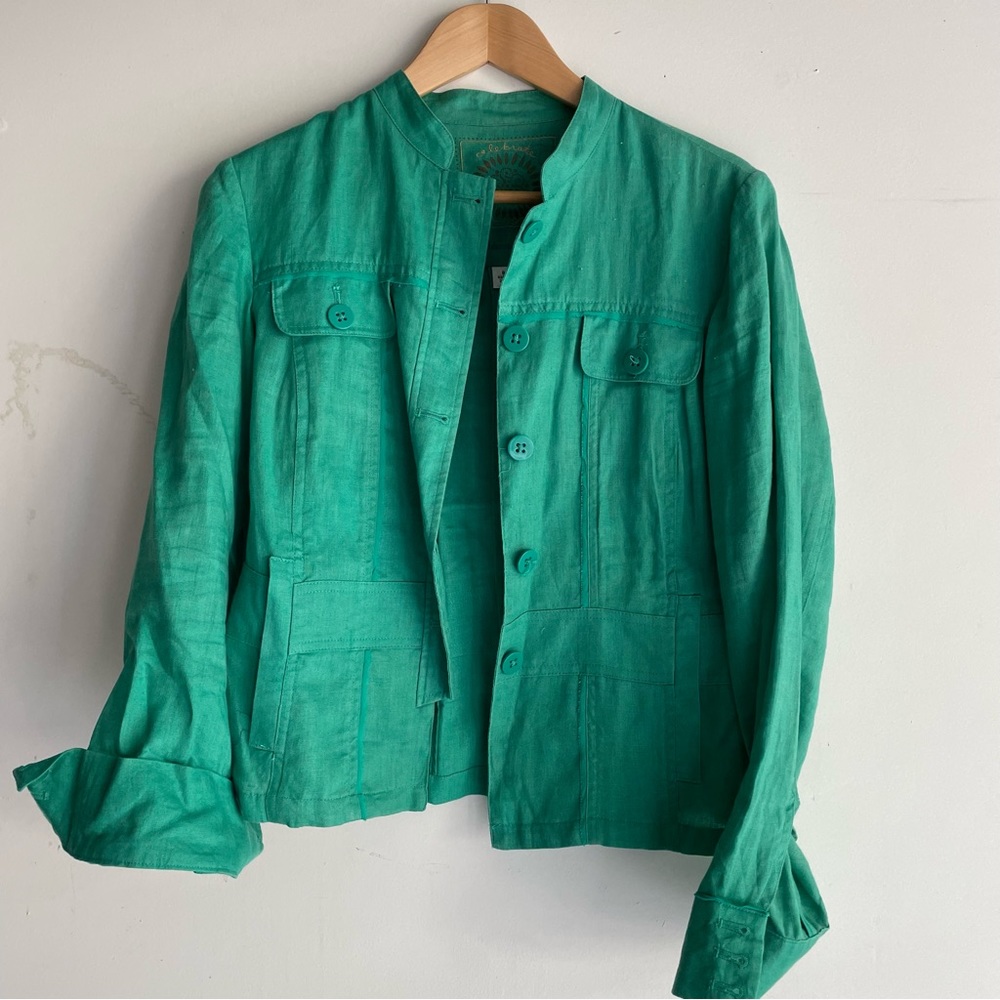 🌟Green linen jacket - Coldwater Creek